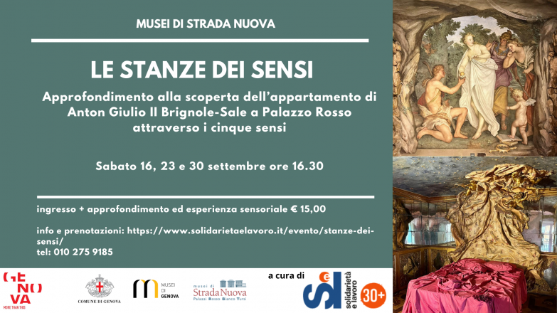 Le stanze dei sensi a palazzo rosso, atmosfere di inizio ‘700 e visita accompagnata con i cinque sensi